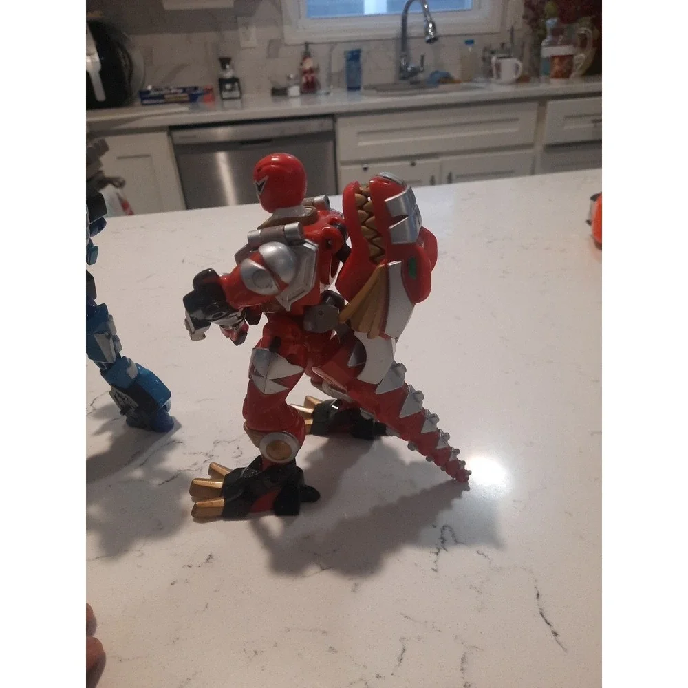 Power Rangers Dino Thunder Blue Ranger And Red Ranger Transforming Dimetrozor